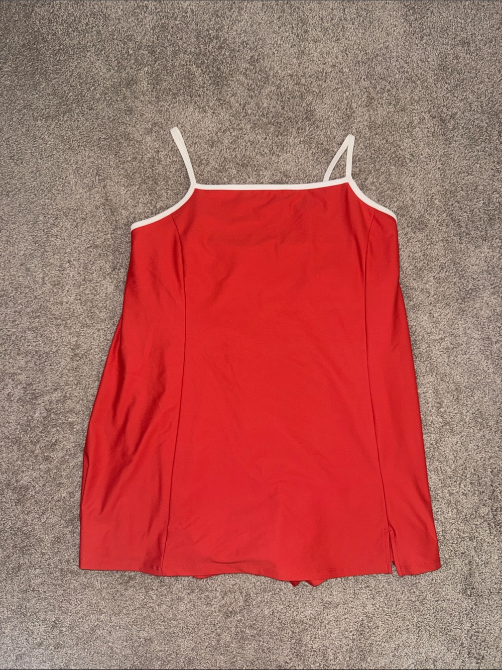 Old Navy Red Slip Chemise with White Trim
